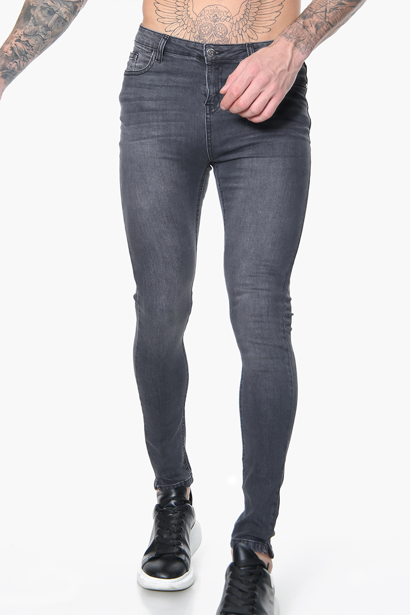 Essential Plain Charcoal Skinny Jeans - Image 2