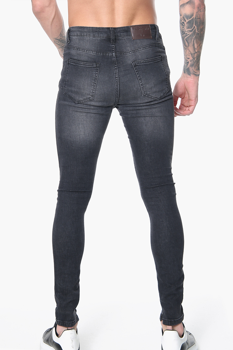 Essential Plain Charcoal Skinny Jeans - Image 4