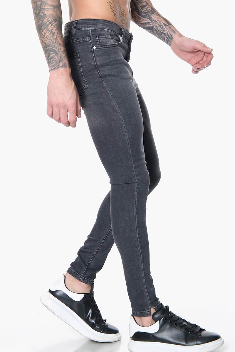 Essential Plain Charcoal Skinny Jeans - Image 3