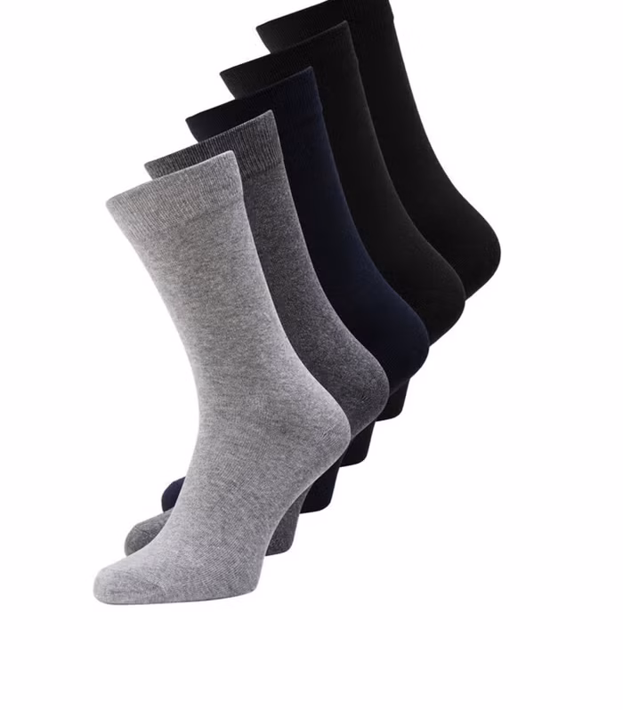 Men's Soft & Light Socks – 5 Pair Mixed Colour Pack